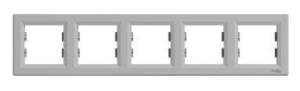 ASFORA Ramka 5-krotna pozioma aluminium EPH5800561