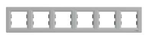 ASFORA Ramka 6-krotna pozioma aluminium EPH5800661