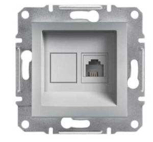 ASFORA Gniazdo telefoniczne bez ramki aluminium EPH4100161