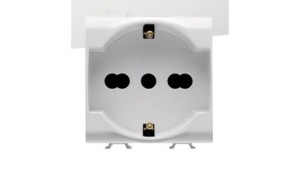 Gniazdo pojedyncze z/u 16A 2 moduły białe standard francuski ELIT00815 /opak. 6/