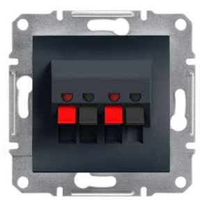 ASFORA Gniazdo głośnikowe podwójne bez ramki antracyt EPH5700171