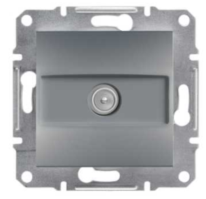 ASFORA Gniazdo TV końcowe bez ramki stal EPH3200162