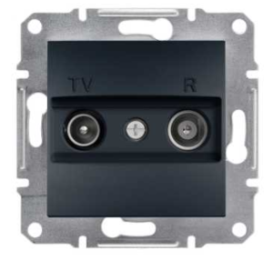 ASFORA Gniazdo RTV końcowe bez ramki antracyt EPH3300171