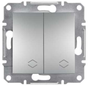 ASFORA Łącznik podwójny schodowy bez ramki aluminium EPH0600161