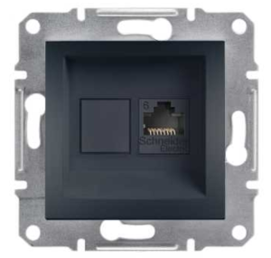 ASFORA Gniazdo komputerowe kat.6 UTP bez ramki antracyt EPH4700171