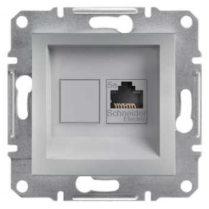 ASFORA Gniazdo komputerowe kat.5e UTP bez ramki aluminium EPH4300161