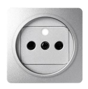 Simon 82 Pokrywa gniazda pojedynczego z uziemieniem z przesłonami aluminium 82068-93