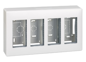 Simon Connect Obudowa natynkowa S500 4-modułowa 8x K45 kompletna czysta biel 51000004-030