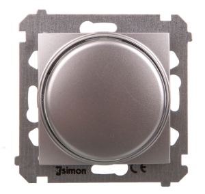 Simon 54 Premium Ściemniacz obrotowy do LED ściemnialnych 230 V 2–250 W srebrny mat DS9L.01/43