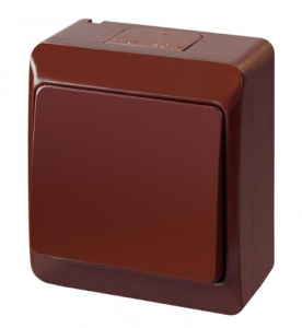 Hermes Łącznik schodowy hermetyczny IP44 brązowy ŁNT 0331-06