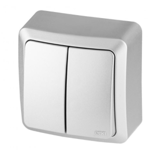 BERG Łącznik świecznikowy n/t 10AX IP20 srebrny 3711-06