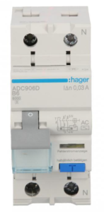 Wyłącznik różnicowo-nadprądowy RCBO 2P B6A 0,03A Typ AC ADC906D