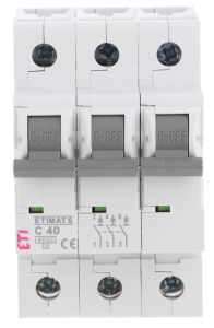 Wyłącznik nadprądowy 3P C 40A 6kA AC ETIMAT 6 002145520