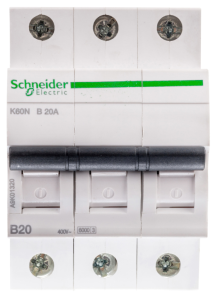 Wyłącznik nadprądowy 3P B 20A 6kA AC K60N Acti9 A9K01320