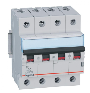 Wyłącznik nadprądowy 4P C 20A 6kA AC S304 TX3 403563
