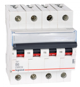 Wyłącznik nadprądowy 4P B 6A 6kA AC S304 TX3 403413
