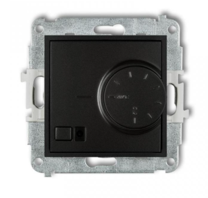 MINI Regulator temperatury elektroniczny z czujnikiem powietrznym czarny mat 12MRT-2