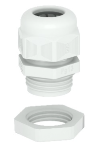 Dławik kablowy z przeciwnakrętką PG21 PA jasnoszary RAL 7035 V-TEC PG21+ LGR /25szt./ 2024665