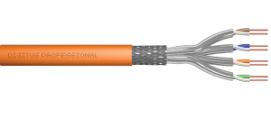 Kabel teleinformatyczny S/FTP kat.7 4x2xAWG23 LSOH drut pomarańczowy Dca DK-1743-VH-1 /100m/