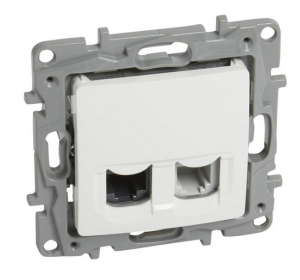 NILOE Gniazdo teleinformatyczne RJ11+RJ45 kat.5 UTP białe 764570