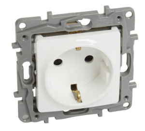 NILOE Gniazdo pojedyncze SCHUKO 16 A 250 V z przesłonami białe 764529