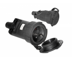 Gniazdo przenośne gumowe z/u 16A 250V IP65 D.3149
