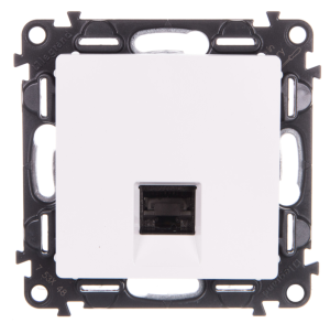 VALENA LIFE Gniazdo komputerowe RJ45 kat.6A STP białe 753148
