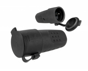 Gniazdo przenośne gumowe z/u 16A 250V IP44 LUX D.3157L