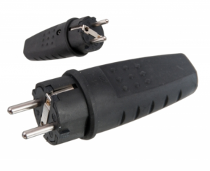 Wtyczka gumowa z/u 16A 250V IP44 LUX D.3158L