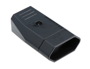 Gniazdo płaskie b/u Euro 10A/250V czarne D.3109C