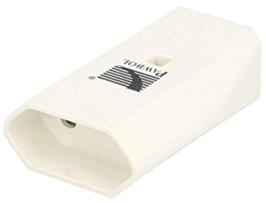 Gniazdo płaskie b/u Euro 10A/250V białe D.3109