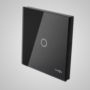 TouchMe Duży panel szklany, łącznik pojedynczy, czarny TM701B