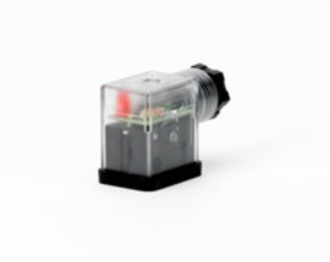 Wtyk 2+PE 16A 230V AC/DC M20 IP65 z diodą LED do cewek BB 042N0265