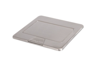 Puszka podłogowa POP-UP kwadratowa metalowa 1+1/2 x M45 / stal BIURO+ 28307