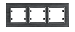 Lumina passion Ramka 3-krotna pozioma aluminium czarne WL9233