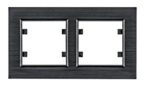 Lumina passion Ramka 2-krotna pozioma aluminium czarne WL9223
