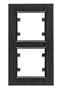 Lumina passion Ramka 2-krotna pionowa aluminium czarne WL9123