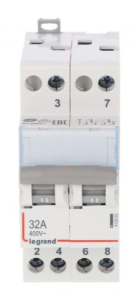 Przełącznik modułowy zasilania I-0-II (sieć-agregat) 32A 2P 32A 412903