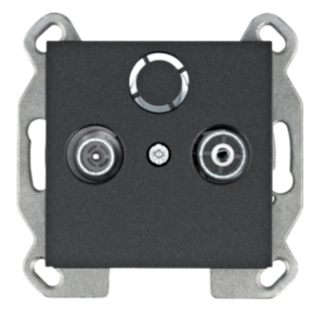 Lumina Gniazdo RTV końcowe czarne WL3013