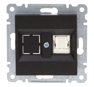 Lumina Gniazdo komputerowe pojedyncze RJ45 kat.5e UTP czarne WL2113