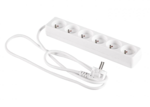 Przedłużacz 6-gniazd z/u 1,5m /H05VV-F 3G1/ biały PM-BW-6G-15