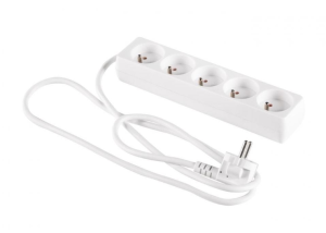 Przedłużacz 5-gniazd z/u 3m /H05VV-F 3G1/ biały PM-BW-5G-30