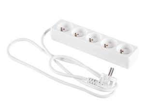 Przedłużacz 5-gniazd z/u 1,5m /H05VV-F 3G1/ biały PM-BW-5G-15