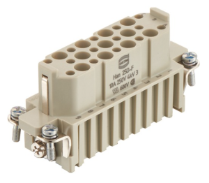 Złącze zaciskane (wkład) 25+PE żeńskie 250V 10A Han D 09210253101