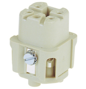 Złącze śrubowe (wkład) (0,75-1,5 mm2) 4+PE żeńskie 230/400V 10A Han A 09200042711