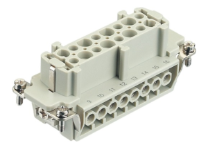 Złącze śrubowe (wkład) (0,75-2,5 mm2) 16+PE żeńskie 500V 16A Han E 09330162701