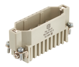 Złącze zaciskane (wkład) 25+PE męskie 250V 10A Han D 09210253001
