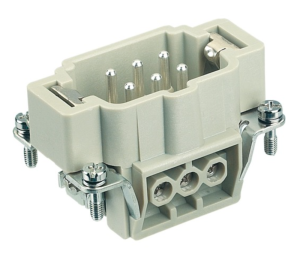 Złącze śrubowe (wkład) (0,75-2,5 mm2) 6+PE męskie 500V 16A Han E 09330062601