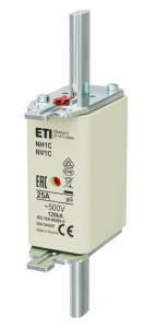 Wkładka bezpiecznikowa NH1C 25A gG 500V 004184207
