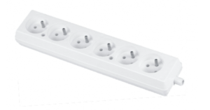 Gniazdo przenośne sześciokrotne 16A 2P+Z 250V białe GN-670